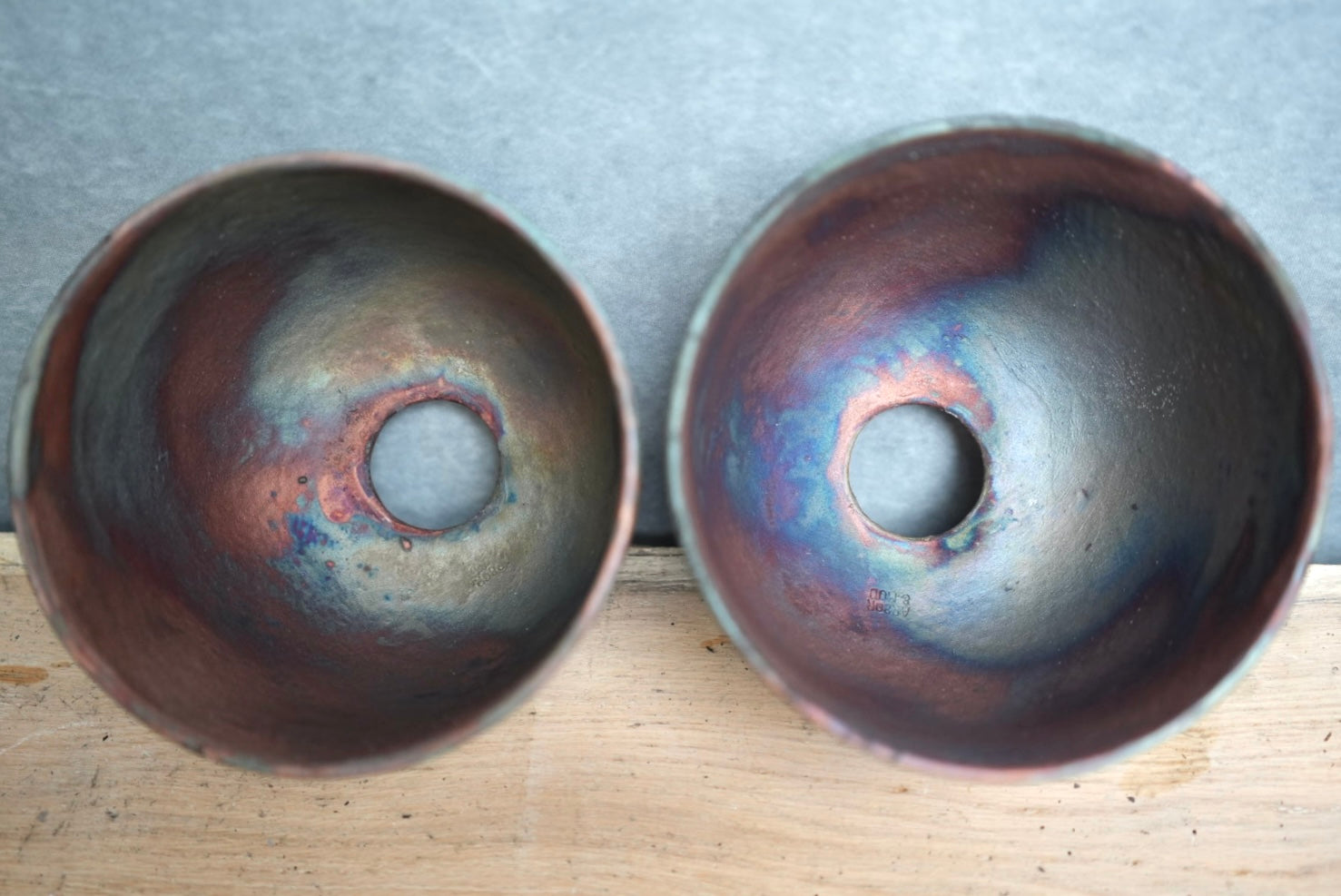 Interior view of the finished pendant shades